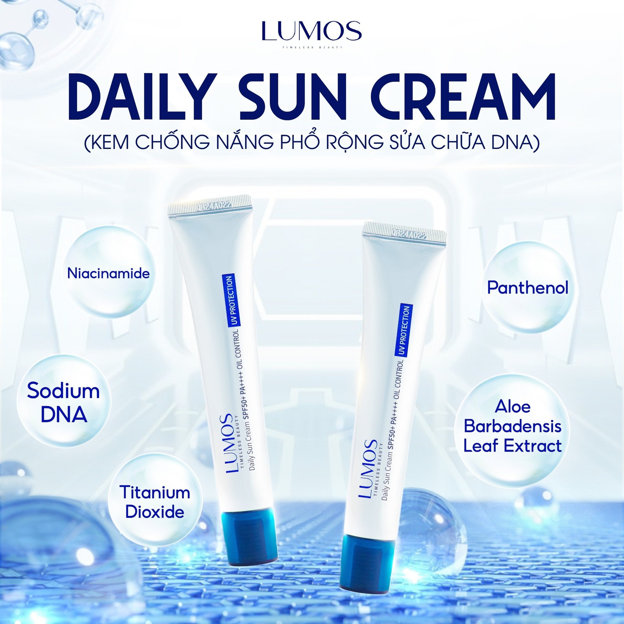 Kem chống nắng Daily SunCream LUMOS – Khi ánh nắng không còn là kẻ thù của làn da Kem chống nắng Daily SunCream LUMOS – Khi ánh nắng không còn là kẻ thù của làn da