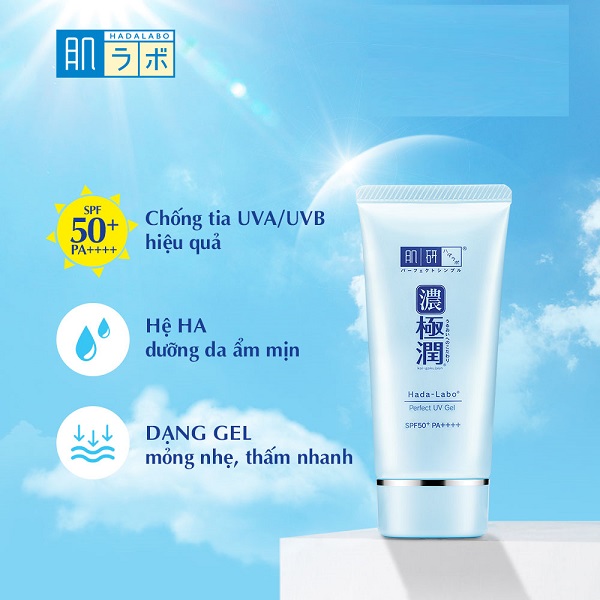 Hada Labo Perfect UV Gel là sản phẩm chống nắng đến từ thương hiệu Hada Labo