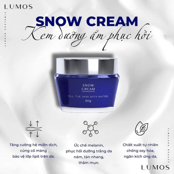  Lumos snow cream có thành phần tự nhiên là chính