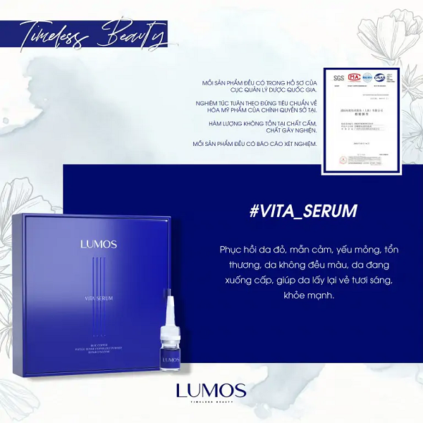 Lumos Vita Serum - Một sản phẩm làm đẹp được nghiên cứu và sản xuất tại đất nước Hồng Kông 